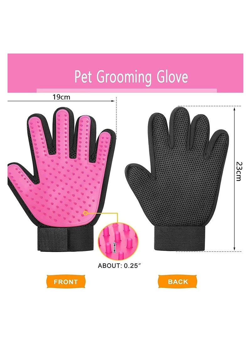 قفاز العناية مع 261 طرف فرشاة ناعمة لإزالة شعر الحيوانات الأليفة للتدليك للكلاب والقطط والأرانب والخيول ذات الفرو الطويل والقصير - Image 3