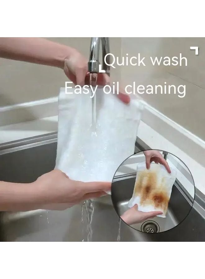 مناديل المطبخ البيضاء من لب الخشب 3 قطع مناشف الأطباق غير قابلة للانزلاق - Image 4