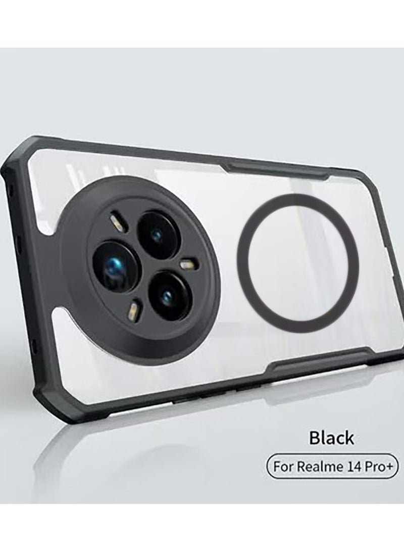 Protective Case Cover for Realme 14 Pro Plus High Quality,Bumper Back Case Supports magnetic charging  - Image 1