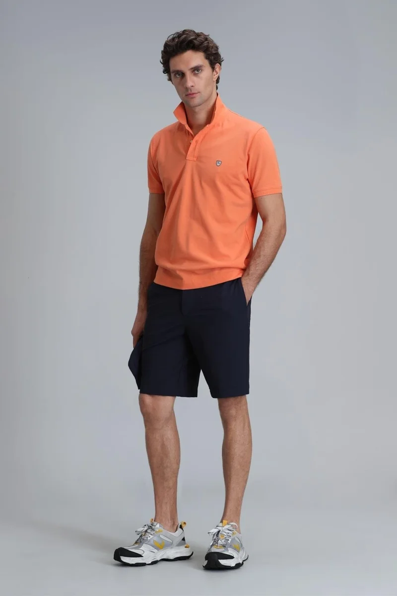 Lufian Orange Men's Polo Collar T-Shirt 111040206 Laon Polo