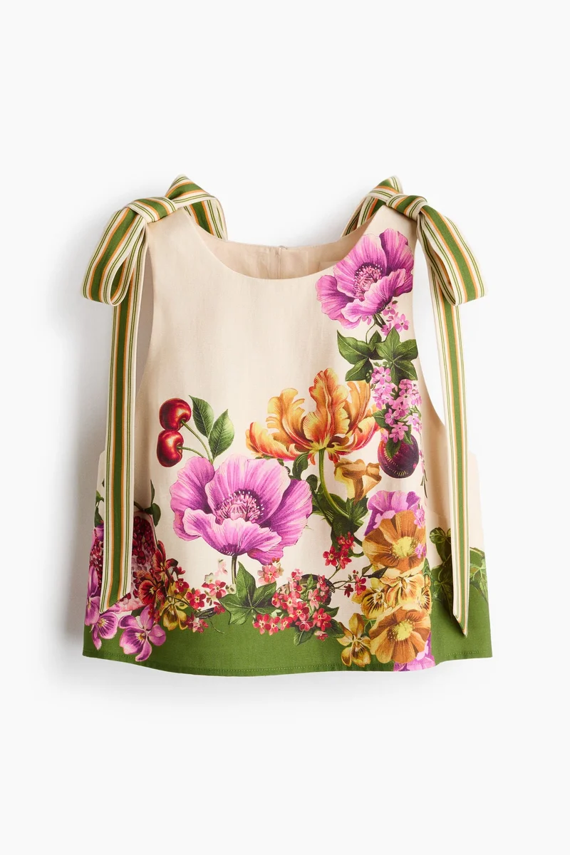 H&M Cropped tie-strap top