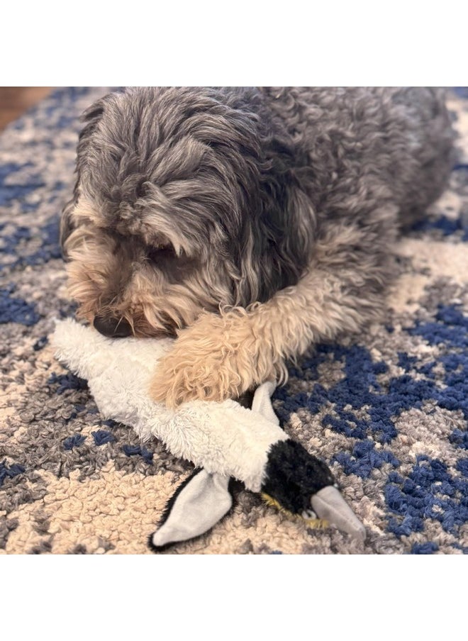 spot - SPOT Skinneeez Plus Penguin - Stuffing Free Dog Toy with Two Piece Rubber Body and Two Squeakers, Fun to Bite, Stuffingless Design is Great for Moderate Chewers, Tug Toy for Puppies & Dogs - 15in - Image 1