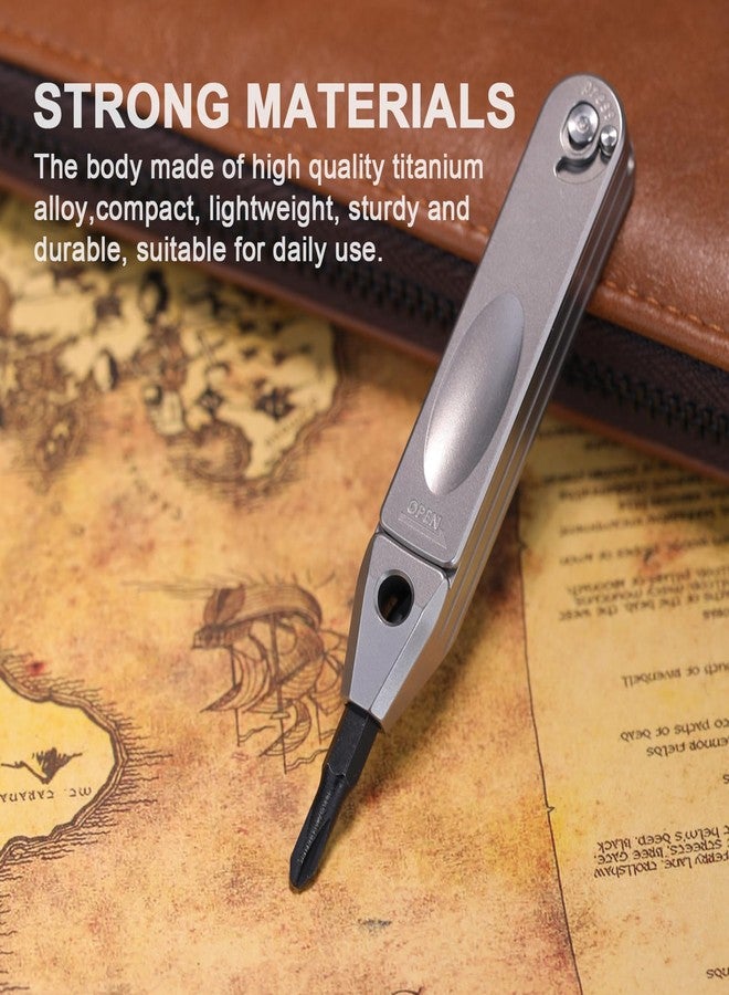 SHD Titanium Small EDC Pocket Screwdriver,Portable 8 in 1 Mini Precision Screwdriver Set, Magnetic Repair Multitool for Daily Use - Image 4