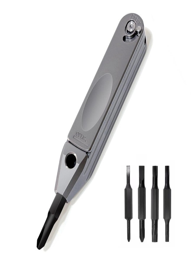 SHD Titanium Small EDC Pocket Screwdriver,Portable 8 in 1 Mini Precision Screwdriver Set, Magnetic Repair Multitool for Daily Use - Image 1