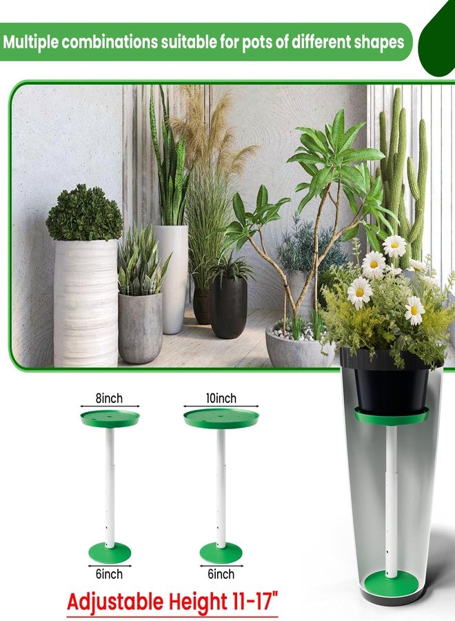 Somcthao Adjustable Height Planter Inserts for Large Pots, Tall Tapered Plant Riser for Inside Pots, (11-17” Rise, 6" Base, 8" or 10" Top) (1-Pack Short Lift 11-17” Rise) - Image 4