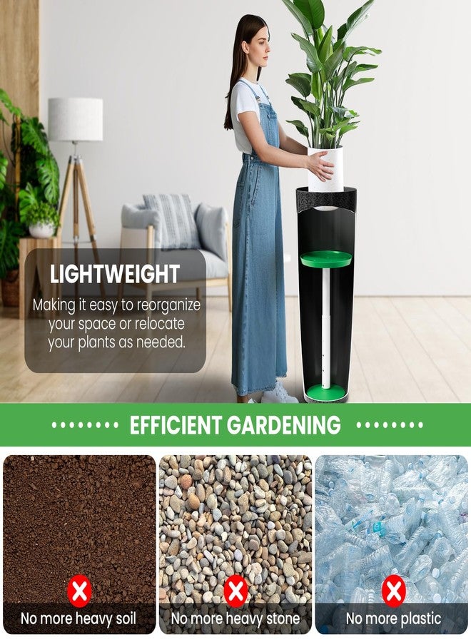 Somcthao Adjustable Height Planter Inserts for Large Pots, Tall Tapered Plant Riser for Inside Pots, (11-17” Rise, 6" Base, 8" or 10" Top) (1-Pack Short Lift 11-17” Rise) - Image 5