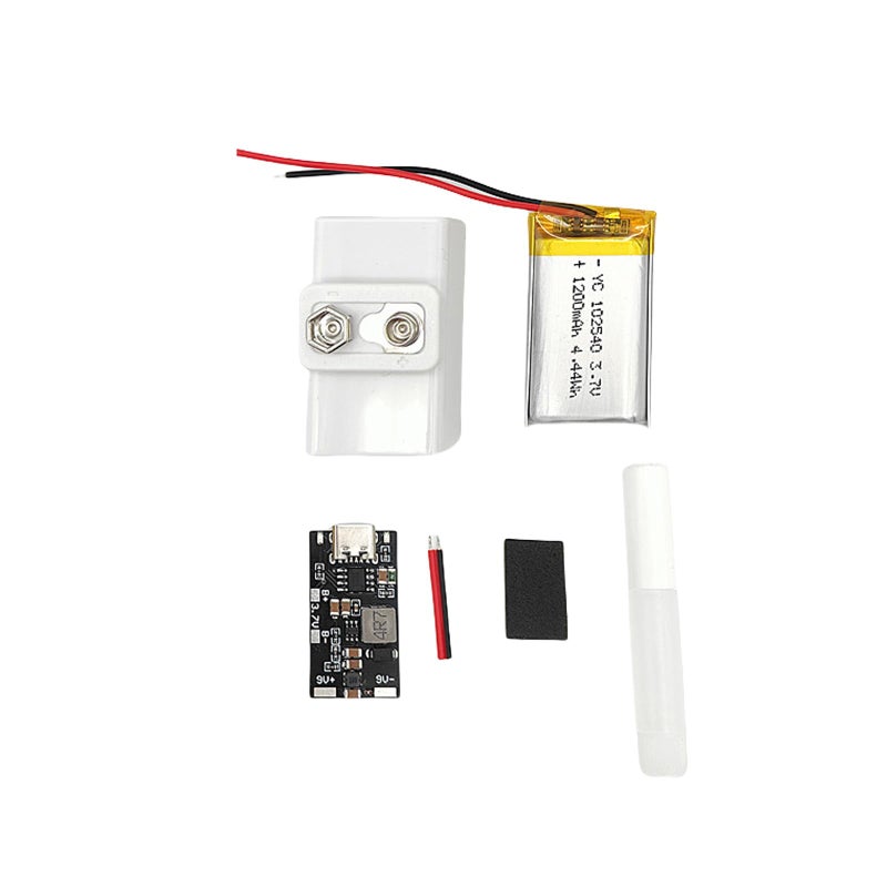 Disassembled 1200mAh Rechargeable 9V Battery USB Charging for Microphone Metal Detector - Image 2
