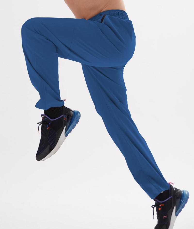 AIRIKE Mens Sweatpants with Pockets Quick Dry Water Resistant Polyester Lightweight Outdoor Athletic Workout Sports Pants Royal Blue - Image 2