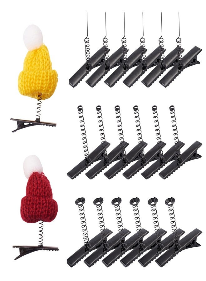 BB Beadthoven Beadthoven 30pcs Spring Alligator Hair Clips, Sprout Hair Clips Christmas Hair Accessories Black Flat Alligator Duck Bill Hair Barrettes Styling Hairpins for School Home Party Props - Image 1