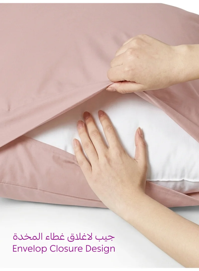 Donetella Hushed Violet Microfiber Pillowcases 2-Pcs Soft Pillow Cover (50 x 75 CM) With Envelope Closure (Without Pillow Insert)  | Best Price UAE