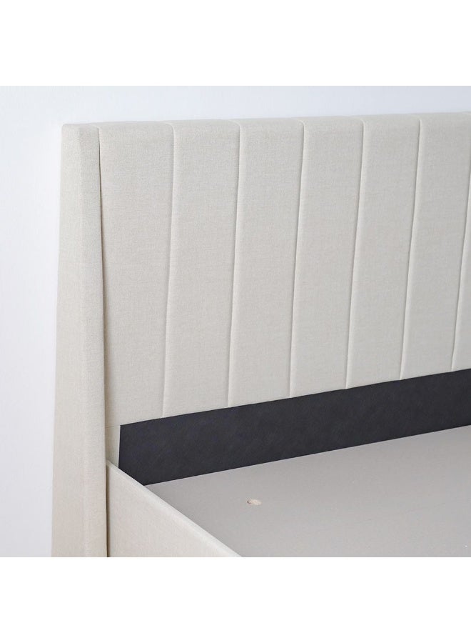 Supreme Benz 180x200 Upholstered King Bed | Modern Design Wooden Double Bed Frame Furniture | Comfortable Bed (Mattress Not Included) L215.5xW202xH111cm-Beige - Image 5