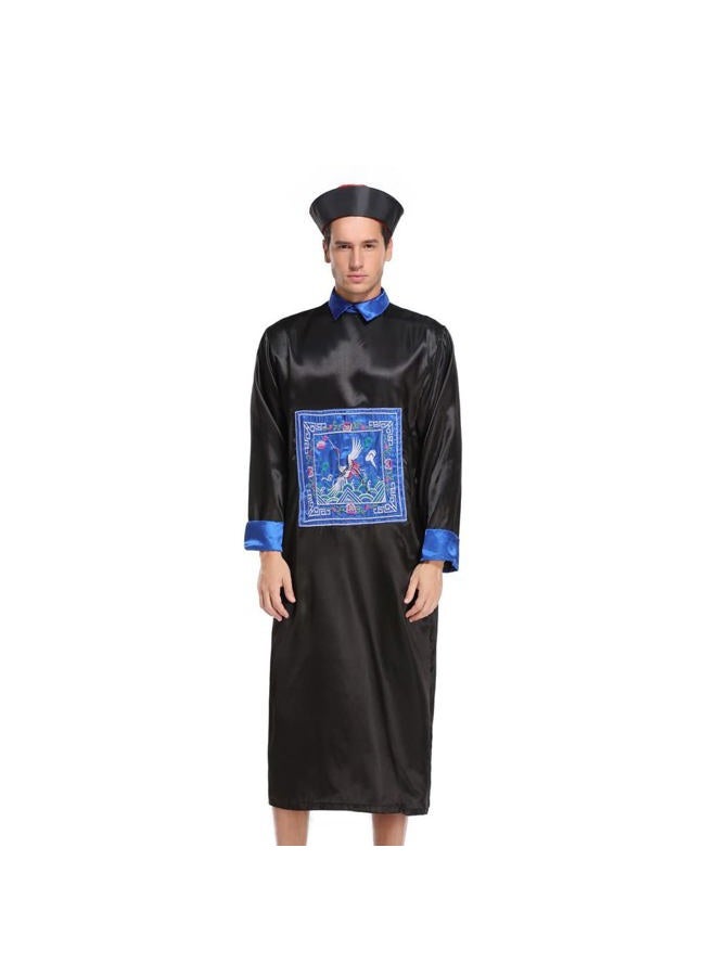 STIOEDYUAN Halloween Dress Up Horror Cosplay Zombie Skirt Chinese Costume Living Dead Monster Themed Parties Role Play (Black, XL) - Image 5