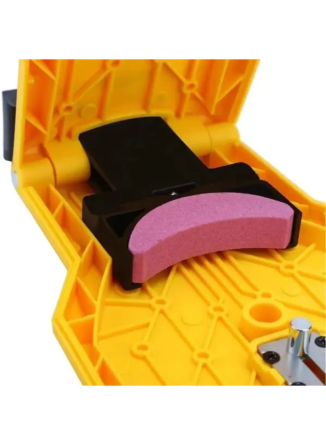 5pcs Chainsaw Teeth Sharpener Set Yellow Durable Plastic Bar Mount Chain Sharpener Tool Fast Grinding Easy Use For Outdoor Power Tools Chainsaw Maintenance - Image 5