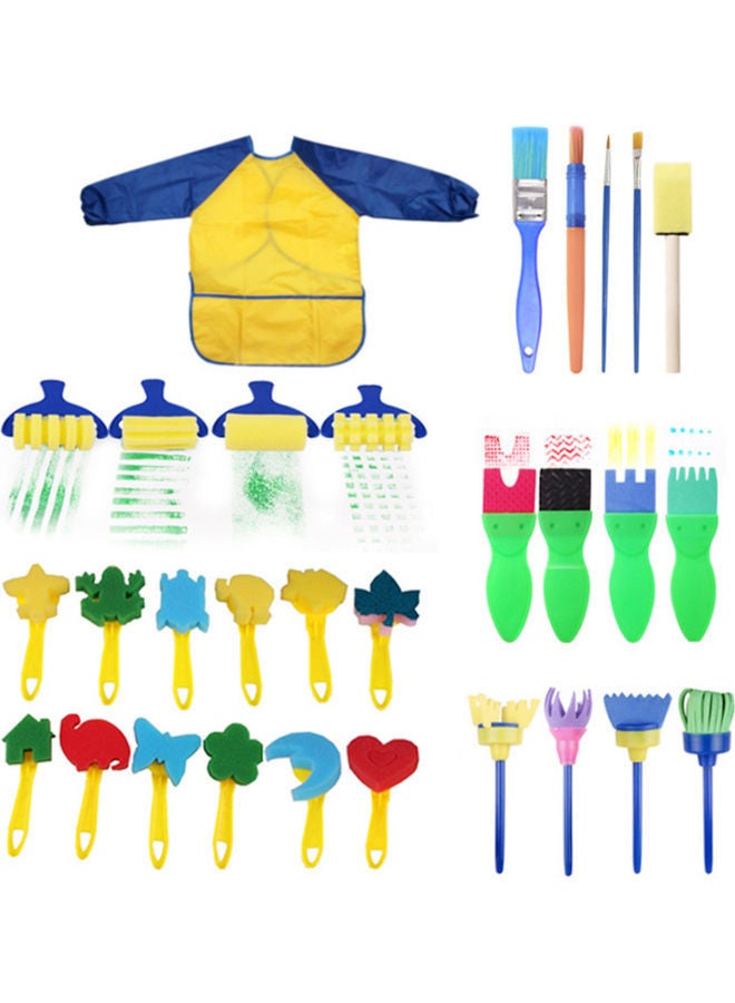NIBEMINENT 30-Piece Painting Brush And Tool Set Multicolour