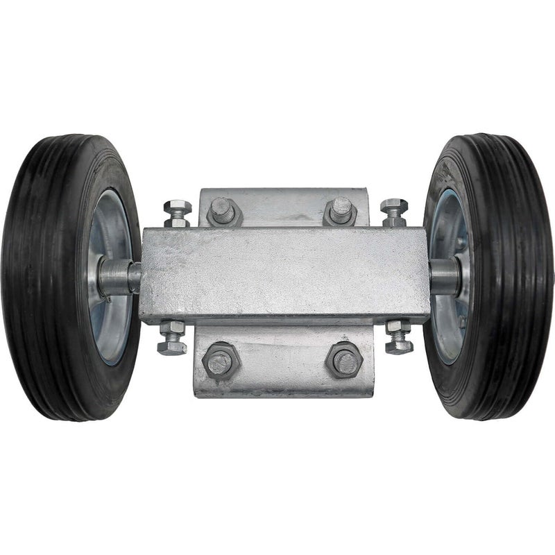 Jake Sales Rolling GATE 6"" Wheel Carrier: for Chain Link Fence Rolling/Sliding Gates - Gate Wheel Rut Runner - 2 Rubber Wheels (axle is 7"" from Wheel to Wheel) - Image 2