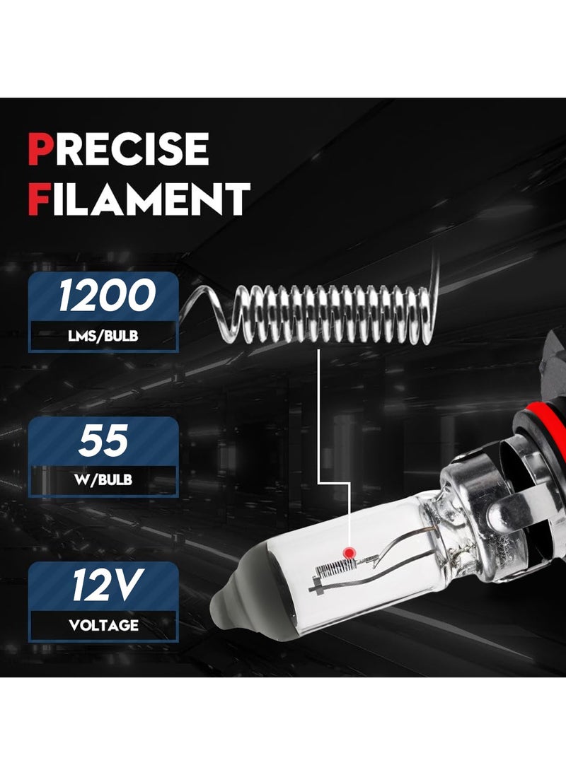 LIGARO Ligaro 9006 Halogen Headlight Bulbs 12V, 55W High Intensity Lighting with 1200 Lumens for Superior Automotive Visibility 4pcs BL 10640  - Image 3