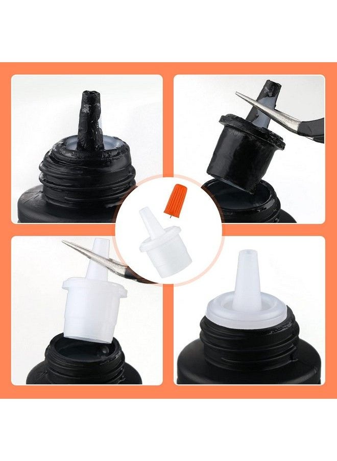 Maitys - 44 Pieces Eyelash Glue Replacement Eyelash Glue Bottle Nozzle Caps Lash Bottle Plug Mouth Tips Eyelash Glue Bottle Plug Glue Bottle Pins Blocking Needle For Home Salon Eyelash Extensions Tools - Image 1