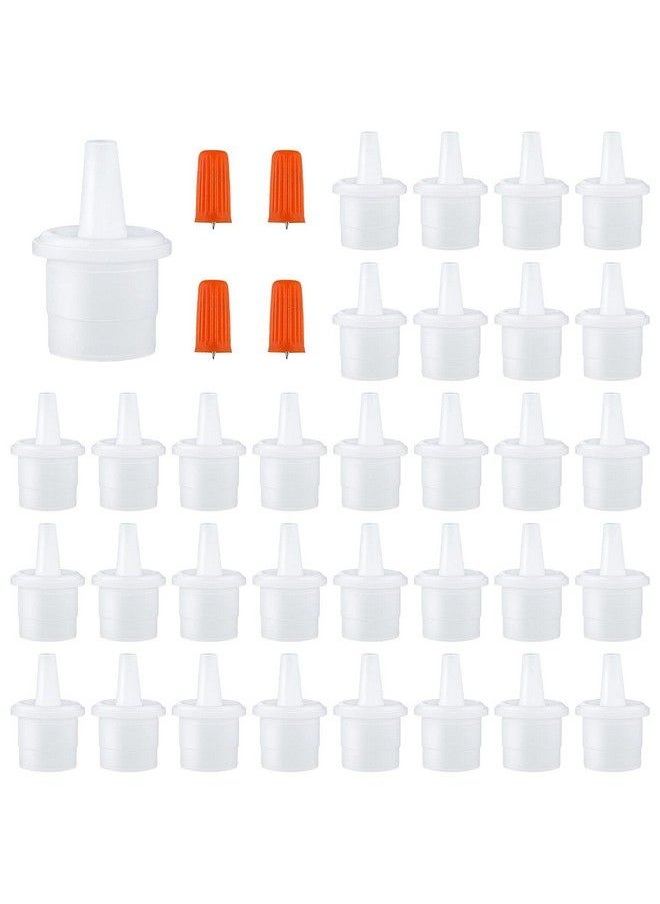 Maitys - 44 Pieces Eyelash Glue Replacement Eyelash Glue Bottle Nozzle Caps Lash Bottle Plug Mouth Tips Eyelash Glue Bottle Plug Glue Bottle Pins Blocking Needle For Home Salon Eyelash Extensions Tools - Image 1