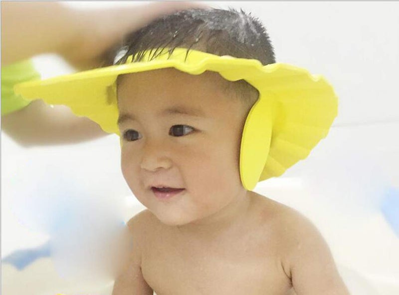 Happyupcity 3PCS Baby Bath Shower Shampoo Cap Adjustable Bathing Protection Cap Soft Waterproof Ear Protection Ear Eye Protection Hat Wash Hair Shield Visor Cap for Baby Kids Children (Style A) - Image 3