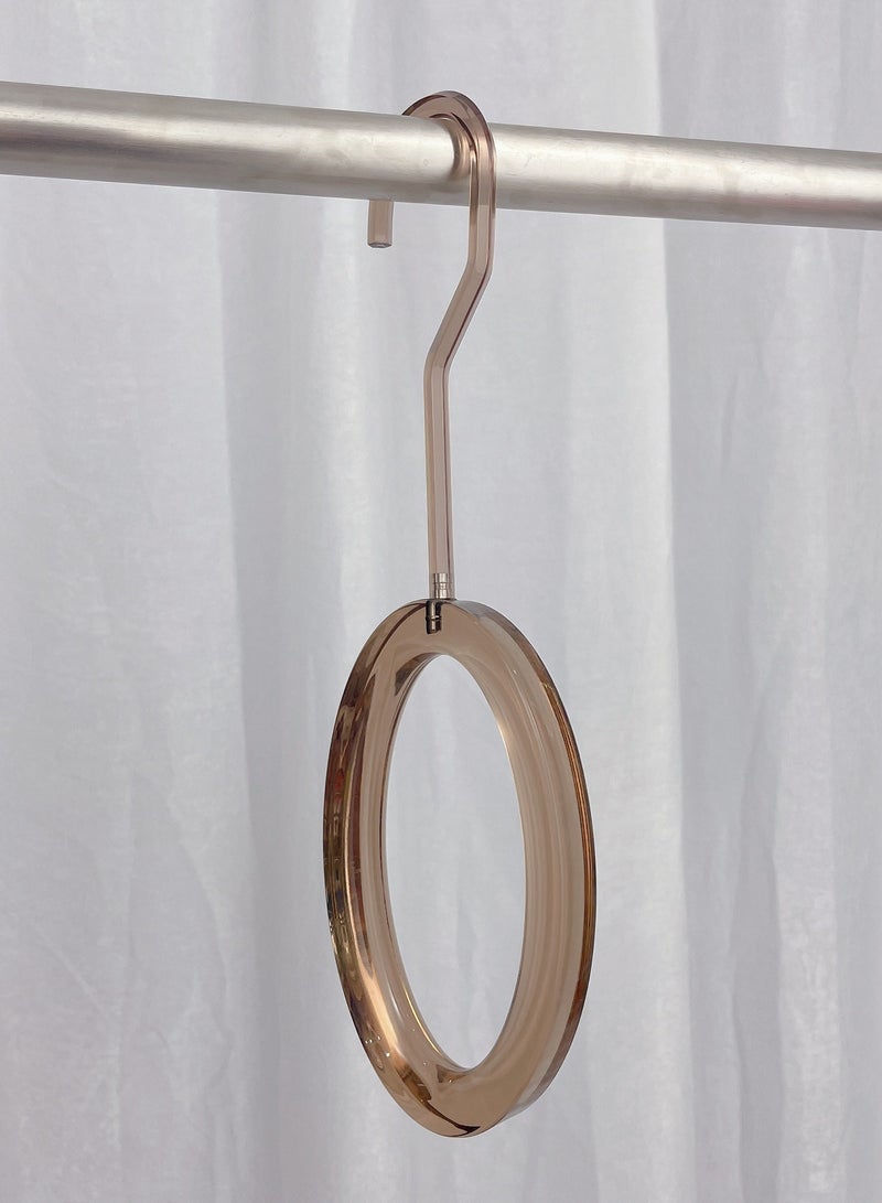 Acrylic Scarf Hanging Ring Silk Scarf Display Hanging Ring Transparent Circular Crystal Clothes Hanger Hook(2 Pieces)  - Image 1