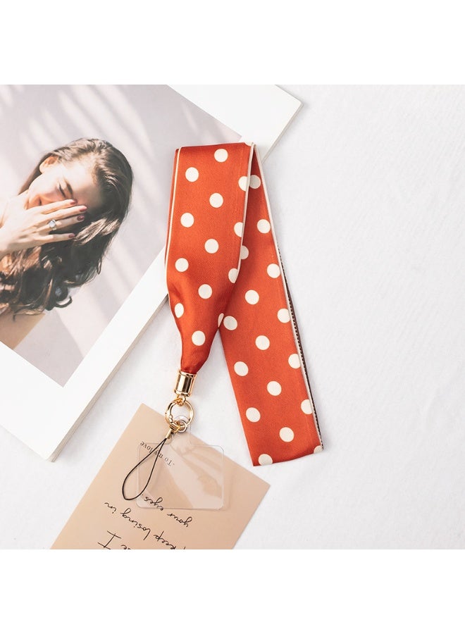 NIBEMINENT Beaded Phone Lanyard, Anti Lost Removable Wrist Strap, Long Satin Chain Pendant Bracelet Pendant, Phone Keychain Lanyard