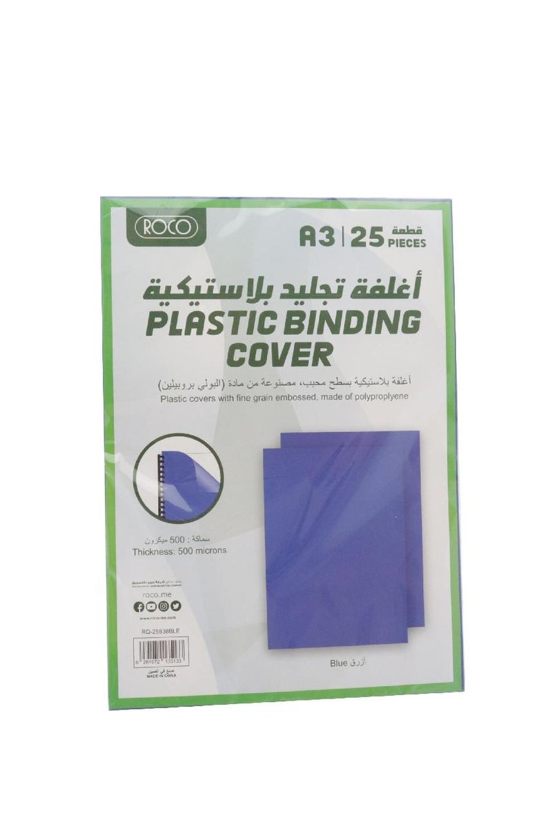 ROCO Binding Cover A3 Plastic Blue