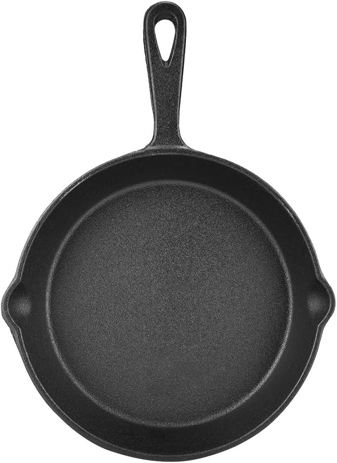 GOWENIC Cast Iron Skillet, Vintage Cast Iron Frying Pan, Non Stick Burnt Skillet, 16cm 20cm Pan for Stovetop Oven Cooking (20cm) - Image 5