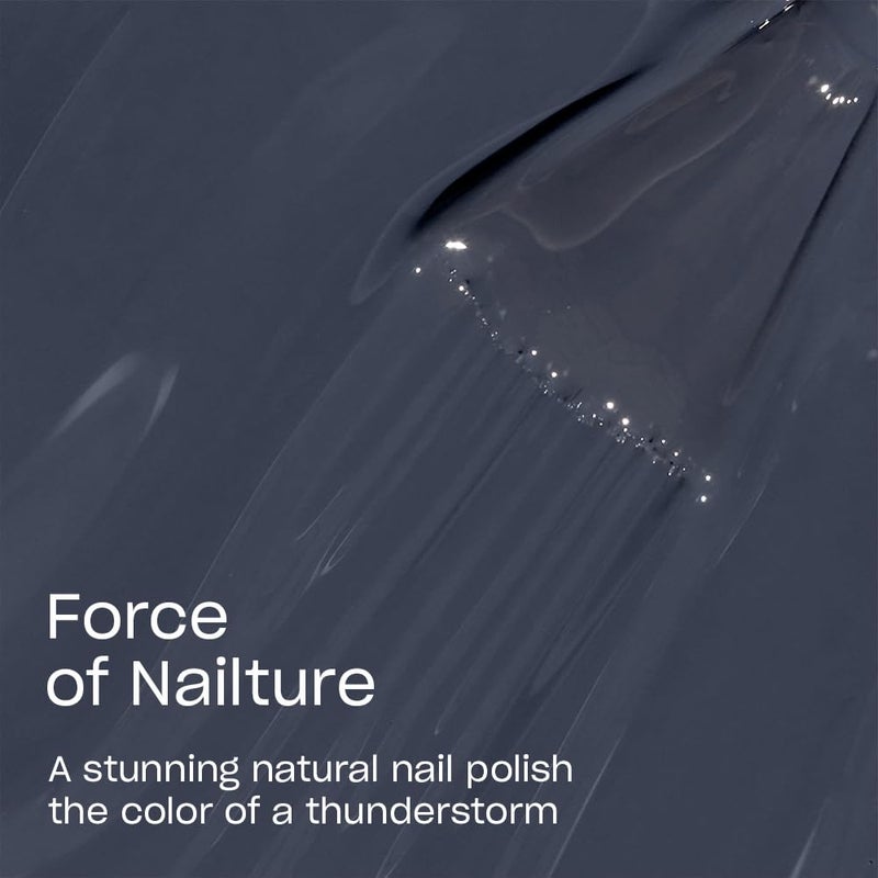OPI Nature Strong Force of Nailture | Opaque Dark Blue CrÃ¨me Natural Origin Nail Polish | Plant Based, Vegan, Cruelty Free - Image 2