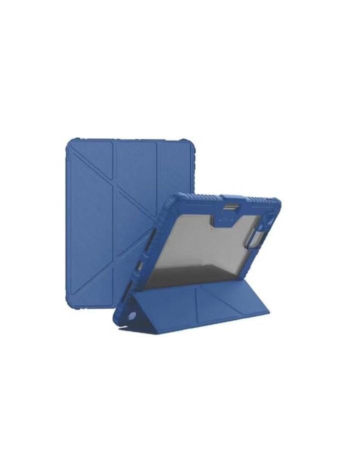 Nillkin Nillkin Bumper Pro PU Leather Case Designed For Apple iPad Air 13 2024/Pro 12.9 2020/2021/2022, Pen Holder/Shockproof Cover/Multi Angle Folding Style/Rear Camera Slide Cover - Blue - Image 1