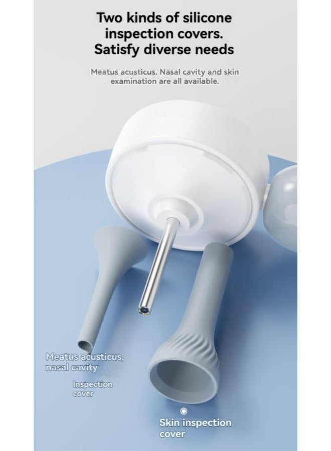 L LULONG Smart Visual Ear Endoscope High‑Definition Home Personal Care Tool, Multi Replaceable Tips for Ear Nose Skin Inspection Safe for Whole Family - Image 4