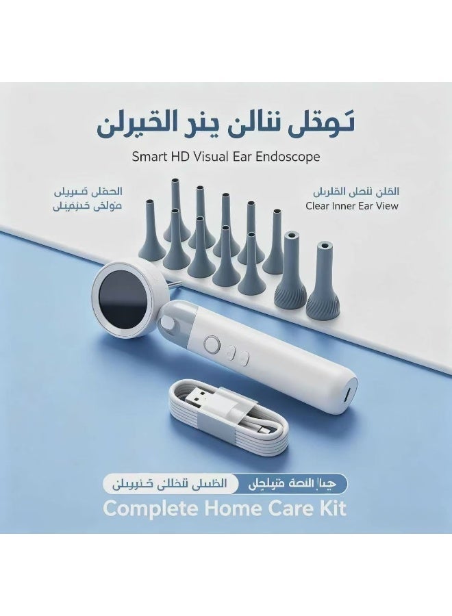 L LULONG Smart Visual Ear Endoscope High‑Definition Home Personal Care Tool, Multi Replaceable Tips for Ear Nose Skin Inspection Safe for Whole Family - Image 1