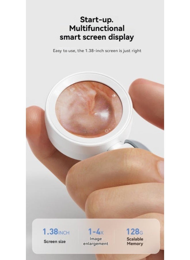 L LULONG Smart Visual Ear Endoscope High‑Definition Home Personal Care Tool, Multi Replaceable Tips for Ear Nose Skin Inspection Safe for Whole Family - Image 2