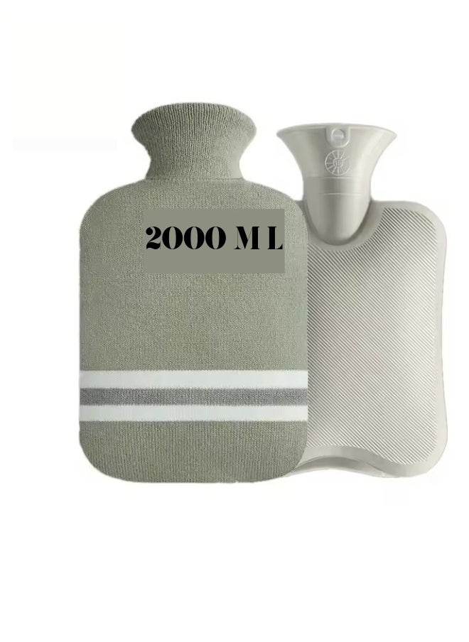 Lifenpure Lifenpure™ Hot Water Bag 2 Liter with Knit Cover Green  - Image 2