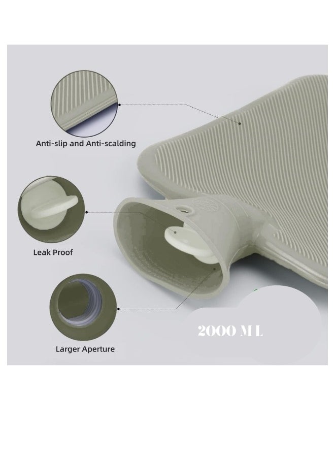 Lifenpure Lifenpure™ Hot Water Bag 2 Liter with Knit Cover Green  - Image 3