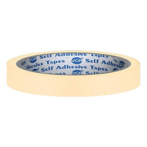 VCR Masking Tape - 20 Meters in Length 12mm / 0.5" Width - 1 Roll Per Pack - Easy Tear Tape, Best for Carpenter, Labelling, Painting and leaves no residue after a peel. - Image 1