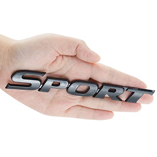 EmbRoom Sport Emblem Car Tailgate Decal Sticker Auto Motorcycle Badge Vehicle Replacement for Universal Car (Black) - Image 1