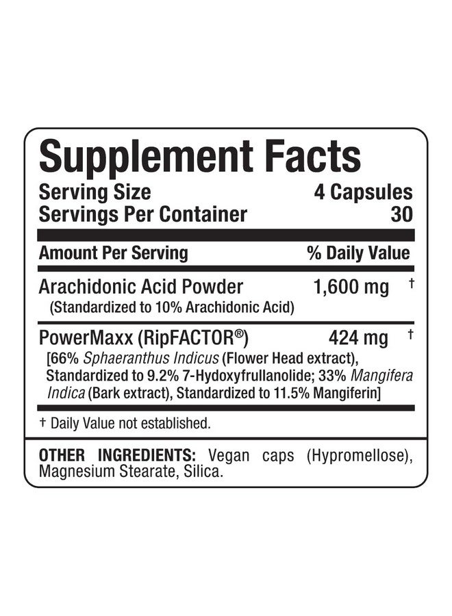AllMax Nutrition ALLMAX Essentials Arachidonic Acid+ - 120 Capsules - Increases Strength & Improves Endurance - Gluten Free - 30 Servings - Image 4