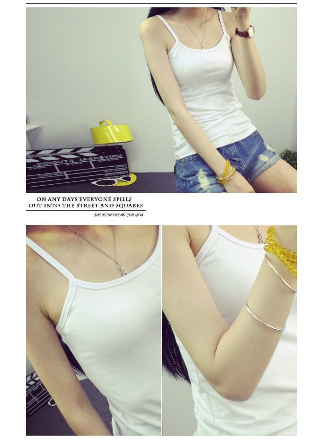 بلوزة نسائية ضيقة بدون أكمام بلون موحد، تناسب الجسم، مثالية لكل الأزياء - Image 3