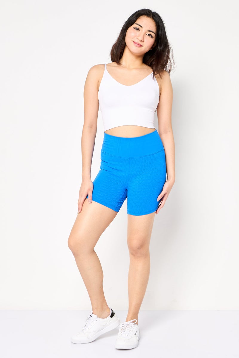 FOREVER 21 Women Sportswear Fit Biker Shorts, Blue - Image 2