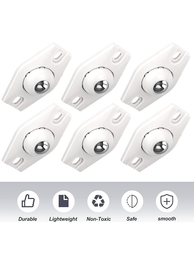 erorex Self Adhesive Wheels Mini Fixed Wheels Caster Boxes Plastic Wheel Sticky Caster Carton Wheels For Box Bottom Storage Rack Diy Toy Car Bin Storage 24 Pieces - Image 5