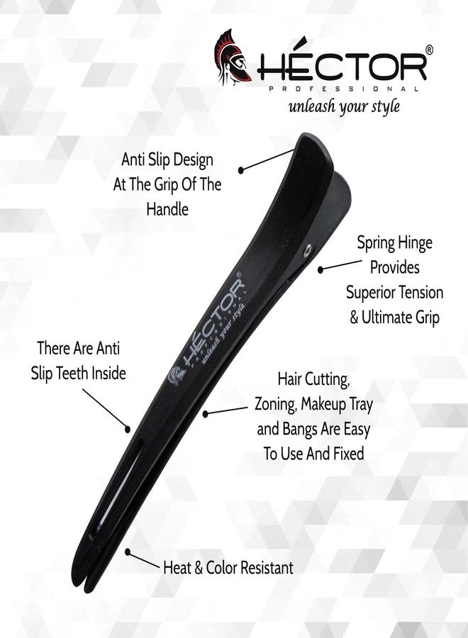 Hector Professional Hair Setting Clips for Styling & Sectioning pack of 6 clips - Image 2