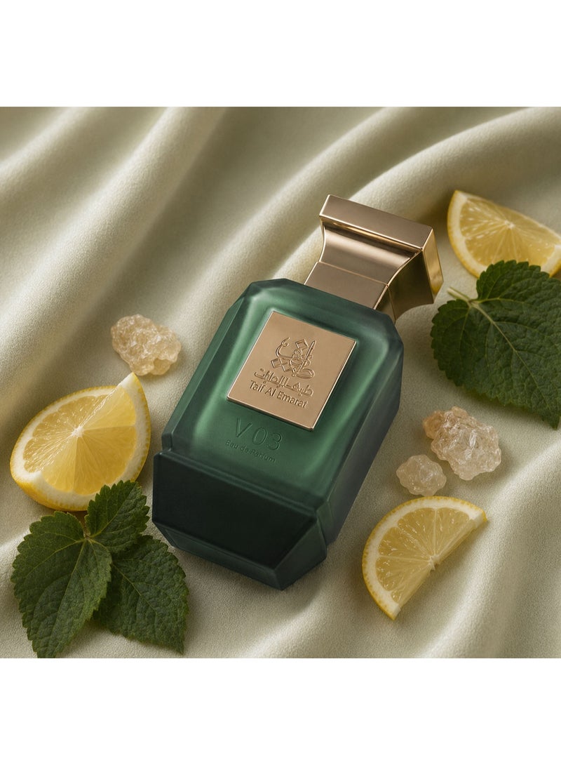 Taif Al Emarat V03 Eau de Parfum 75ml, Women’s Arabic Perfume, Long Lasting Amber Fragrance with Citrus Notes - Image 5