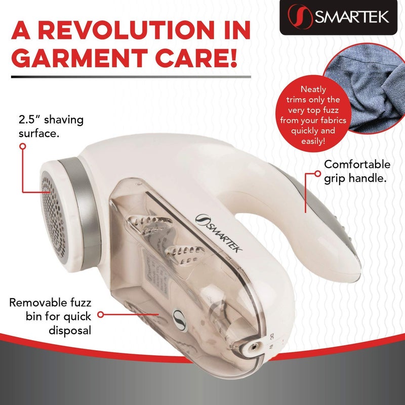 Smartek Fabric Shaver Fuzz Remover, Electric Lint Remover for Clothes, Sweater Shaver to Remove Pilling, Couch Cleaner - Image 2