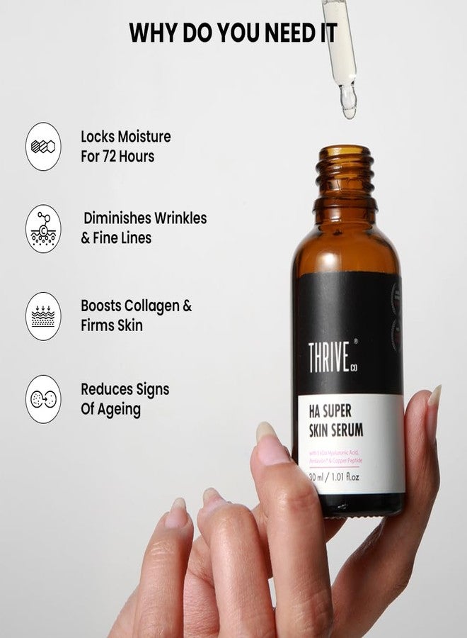 ThriveCo 5kDa Hyaluronic Acid Serum for Face & Neck | Daily Hydrating Serum for Intense Hydration, Radiant, Plumper Skin & Fines Lines & Wrinkle-Reduction | For Men & Women | For All Skin Types | 30ml - Image 4
