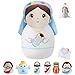 LeYoHa Mary Plush Nativity Scene Set Gift for Womens Day Baby Plush Soft Jesus Stuffed Animal Perfect Holiday Decor Christian Gift for Girl 10 Inch - Image 2