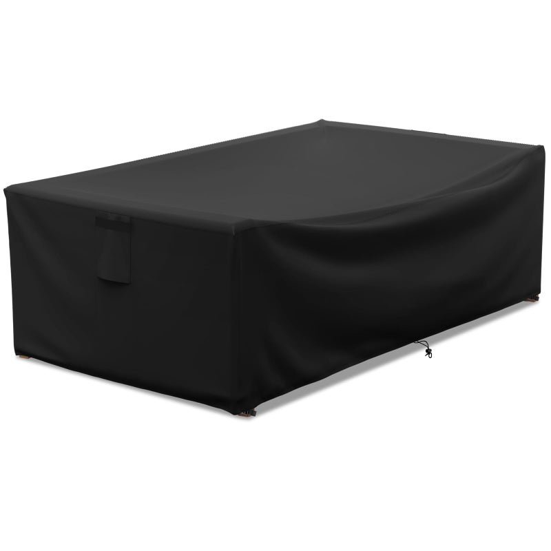 STARTWO Patio Furniture Covers Waterproof for Coffee Table Cover Heavy Duty Durable Rectangular Outdoor Table Cover Fits up to 48L x 28Wx 13H inches Black - Image 2