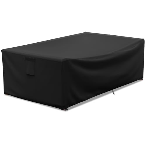 STARTWO Patio Furniture Covers Waterproof for Coffee Table Cover Heavy Duty Durable Rectangular Outdoor Table Cover Fits up to 48L x 28Wx 13H inches Black - Image 1