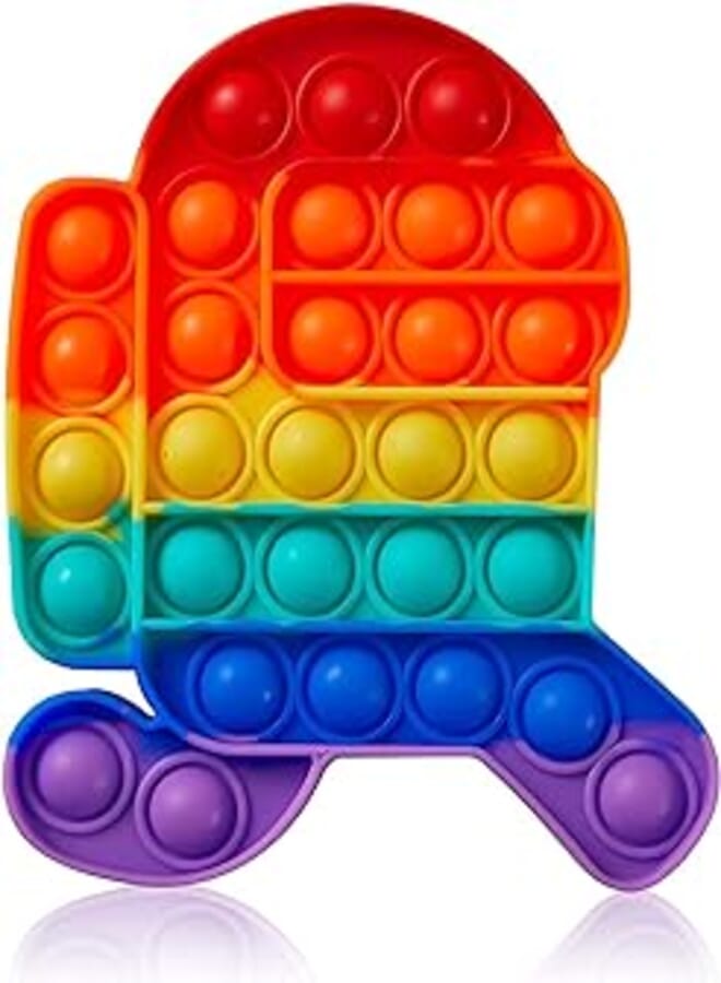 Pop Up Bubble Fidget Sensory Toys,Fidget Toys for Anxiety Relief| Kids Toys Poppet Fidget Toy|Squishy Dimple Popper Game for Autism|Adult Figit Toys (Running Rainbow)