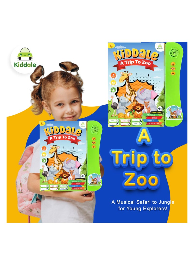 Educational Musical Sound Book Toy for Kids 2-4 years| Farm Animals, Wild Animals, Aquatic Animals, Birds, Animal Young Ones with Activities like Drawing, Coloring, Puzzle, Rhymes, Stories, Poems