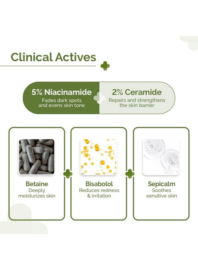 The Derma Co 5% Nia-Ceramide Intense Moisturizing Cream | 5% Niacinamide & Ceramide | 24hrs.Moisturization | Betaine, Bisabolol & Sepicalm | Moisturizer for Dry & Sensitive Skin - 100 g - Image 3